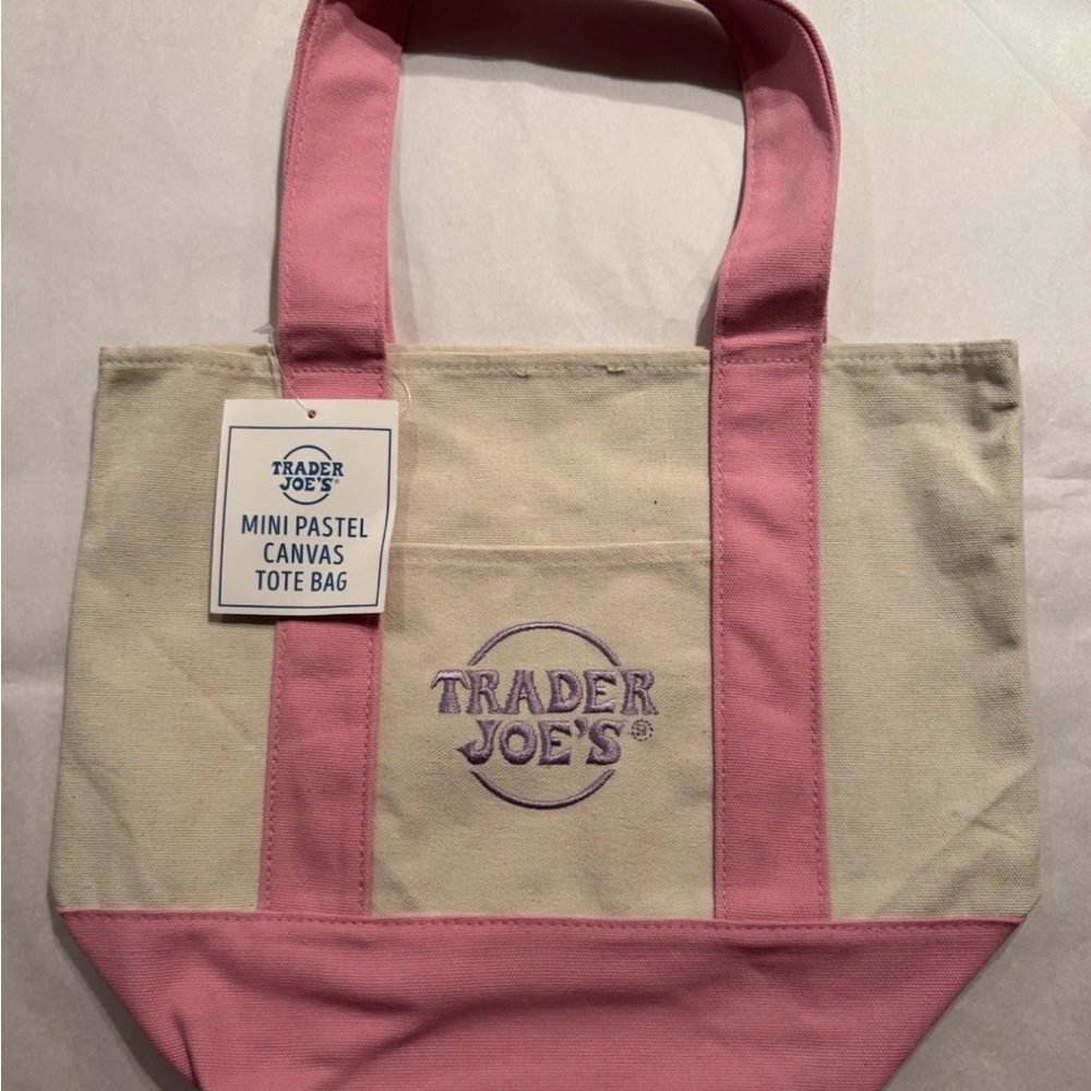 Trader Joe’s Mini Pink Canvas Tote Bag